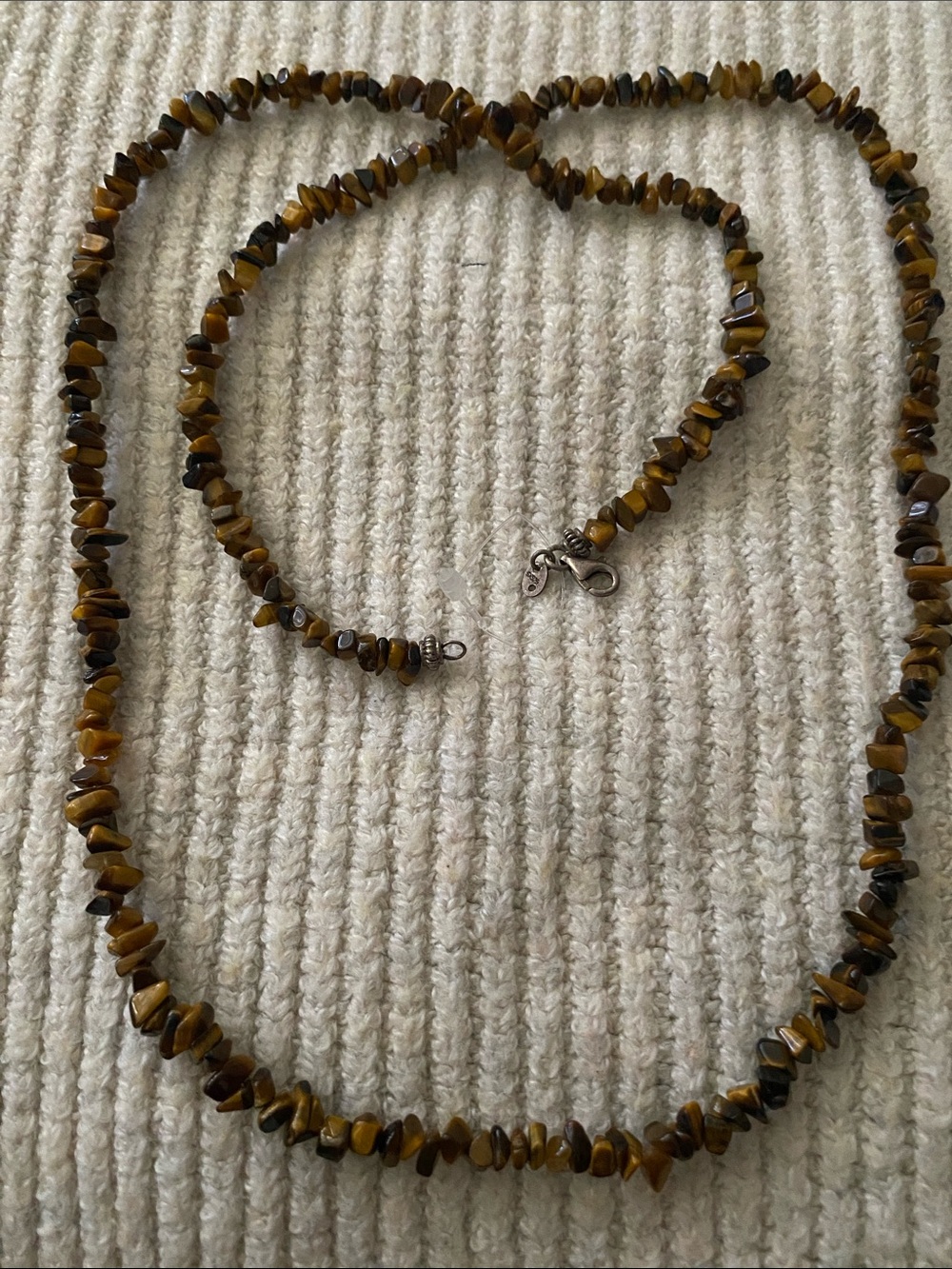 Tiger's Eye Chip Necklace - Brown Beaded Women’s Jewelry